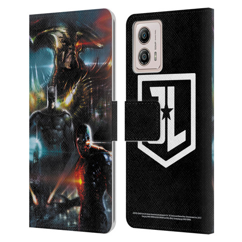 Zack Snyder's Justice League Snyder Cut Graphics Steppenwolf, Batman, Cyborg Leather Book Wallet Case Cover For Motorola Moto G53 5G