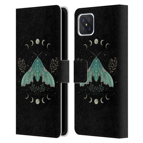 Episodic Drawing Illustration Animals Luna And Moth Leather Book Wallet Case Cover For OPPO Reno4 Z 5G