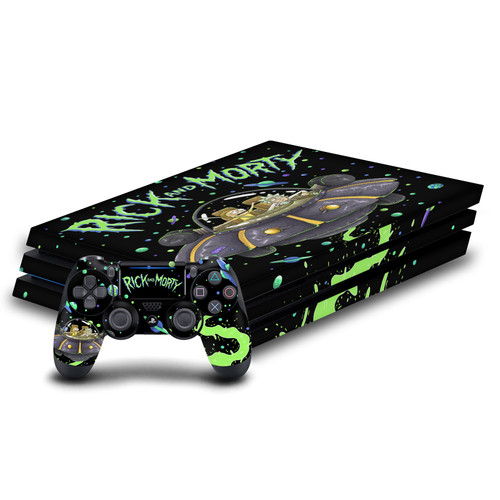 Rick And Morty Graphics The Space Cruiser Vinyl Sticker Skin Decal Cover for Sony PS4 Pro Bundle