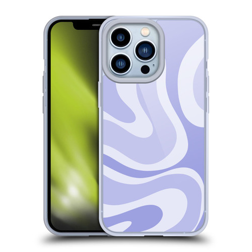 Kierkegaard Design Studio Art Modern Liquid Swirl Purple Soft Gel Case for Apple iPhone 13 Pro
