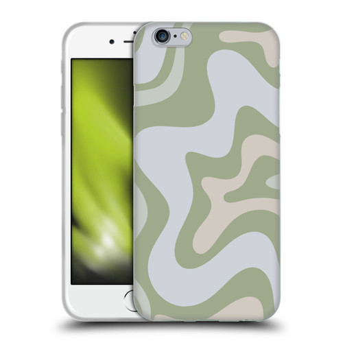 Kierkegaard Design Studio Art Retro Swirl Abstract Sage Soft Gel Case for Apple iPhone 6 / iPhone 6s