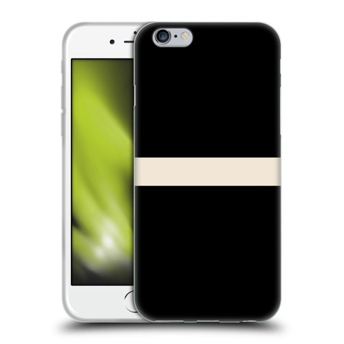 Kierkegaard Design Studio Art Stripe Minimalist Black Cream Soft Gel Case for Apple iPhone 6 / iPhone 6s