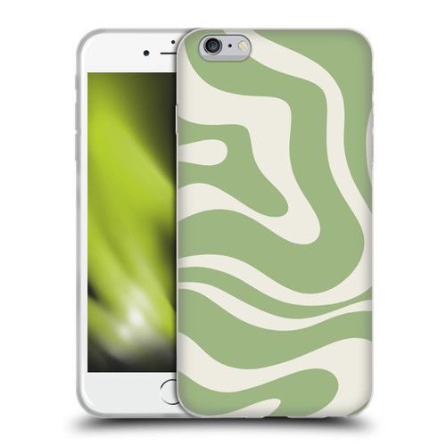 Kierkegaard Design Studio Art Modern Liquid Swirl in Sage Soft Gel Case for Apple iPhone 6 Plus / iPhone 6s Plus