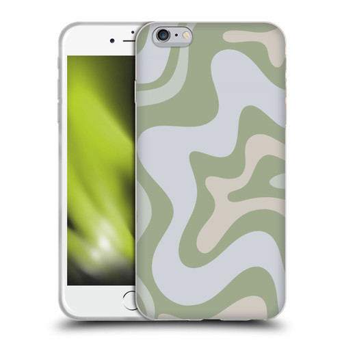 Kierkegaard Design Studio Art Retro Swirl Abstract Sage Soft Gel Case for Apple iPhone 6 Plus / iPhone 6s Plus