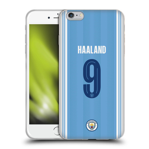 Manchester City Man City FC 2023/24 Players Home Kit Erling Haaland Soft Gel Case for Apple iPhone 6 Plus / iPhone 6s Plus