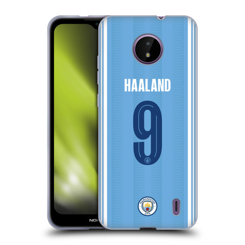Manchester City Man City FC 2023/24 Players Home Kit Erling Haaland Soft Gel Case for Nokia C10 / C20
