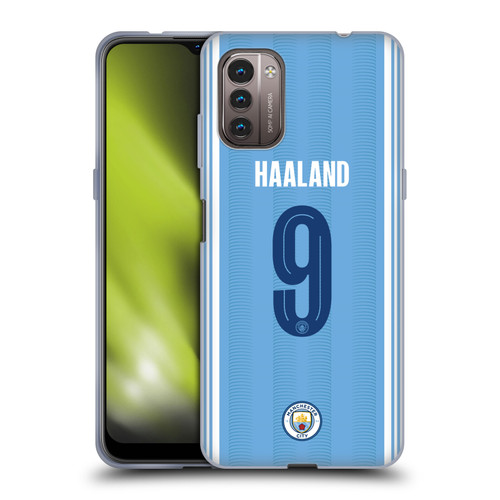 Manchester City Man City FC 2023/24 Players Home Kit Erling Haaland Soft Gel Case for Nokia G11 / G21