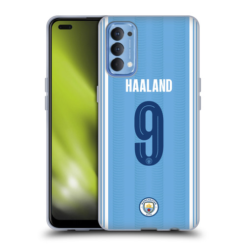 Manchester City Man City FC 2023/24 Players Home Kit Erling Haaland Soft Gel Case for OPPO Reno 4 5G