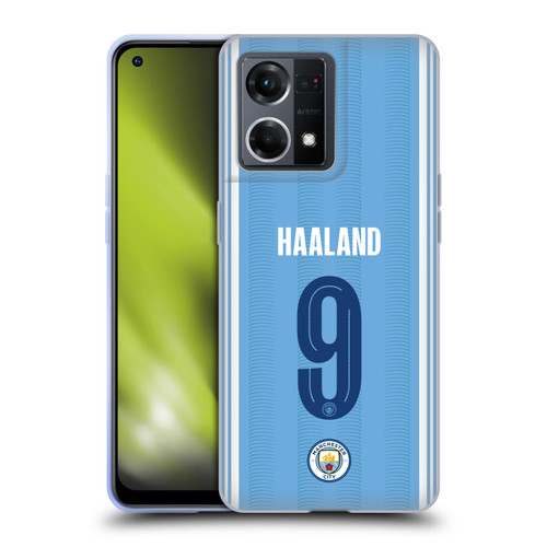 Manchester City Man City FC 2023/24 Players Home Kit Erling Haaland Soft Gel Case for OPPO Reno8 4G