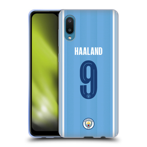 Manchester City Man City FC 2023/24 Players Home Kit Erling Haaland Soft Gel Case for Samsung Galaxy A02/M02 (2021)