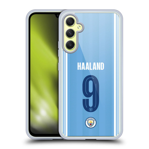 Manchester City Man City FC 2023/24 Players Home Kit Erling Haaland Soft Gel Case for Samsung Galaxy A34 5G