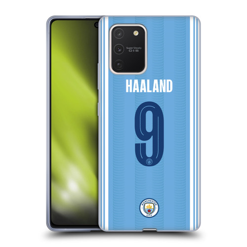 Manchester City Man City FC 2023/24 Players Home Kit Erling Haaland Soft Gel Case for Samsung Galaxy S10 Lite
