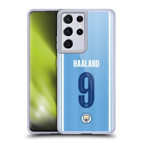 Manchester City Man City FC 2023/24 Players Home Kit Erling Haaland Soft Gel Case for Samsung Galaxy S21 Ultra 5G