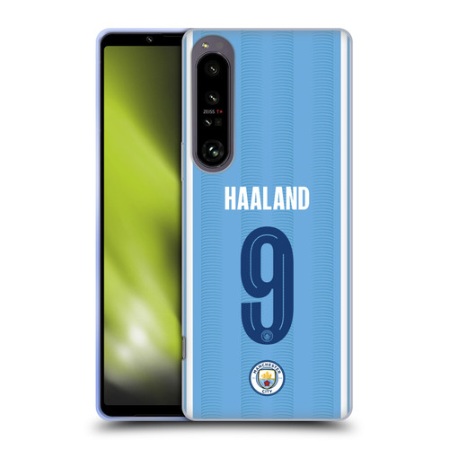 Manchester City Man City FC 2023/24 Players Home Kit Erling Haaland Soft Gel Case for Sony Xperia 1 IV