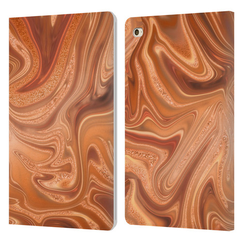 LebensArt Concretes Shiny Copper Leather Book Wallet Case Cover For Apple iPad mini 4