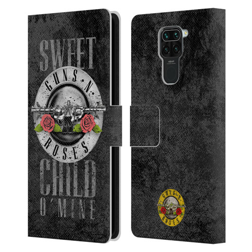 Guns N' Roses Vintage Sweet Child O' Mine Leather Book Wallet Case Cover For Xiaomi Redmi Note 9 / Redmi 10X 4G