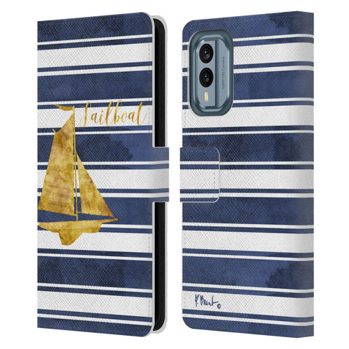 Paul Brent Nautical Sailboat Leather Book Wallet Case Cover For Nokia X30