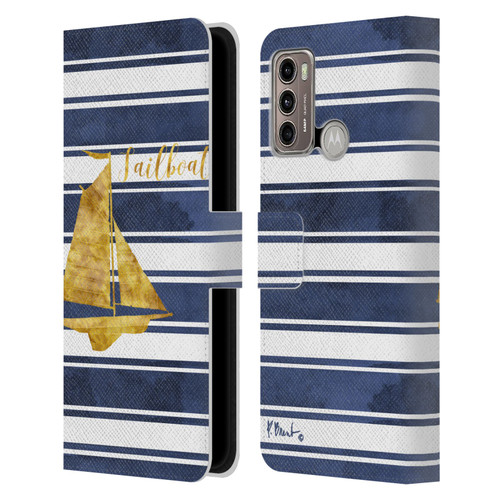 Paul Brent Nautical Sailboat Leather Book Wallet Case Cover For Motorola Moto G60 / Moto G40 Fusion