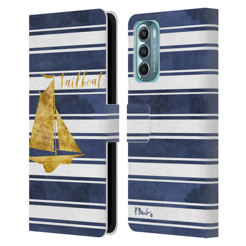 Paul Brent Nautical Sailboat Leather Book Wallet Case Cover For Motorola Moto G Stylus 5G (2022)