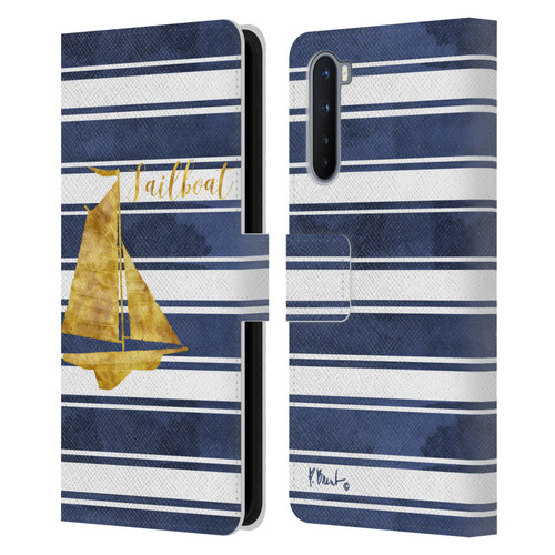 Paul Brent Nautical Sailboat Leather Book Wallet Case Cover For OnePlus Nord 5G
