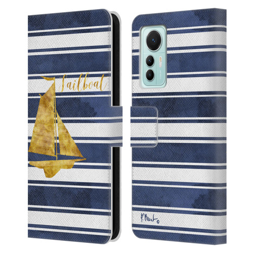 Paul Brent Nautical Sailboat Leather Book Wallet Case Cover For Xiaomi 12 Lite