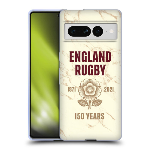 England Rugby Union 150th Anniversary Marble Soft Gel Case for Google Pixel 7 Pro