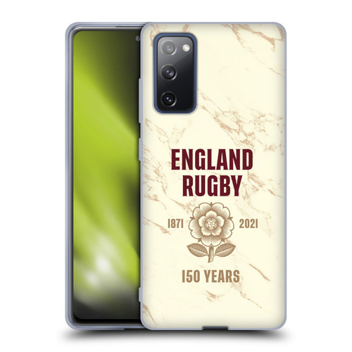 England Rugby Union 150th Anniversary Marble Soft Gel Case for Samsung Galaxy S20 FE / 5G