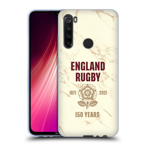 England Rugby Union 150th Anniversary Marble Soft Gel Case for Xiaomi Redmi Note 8T