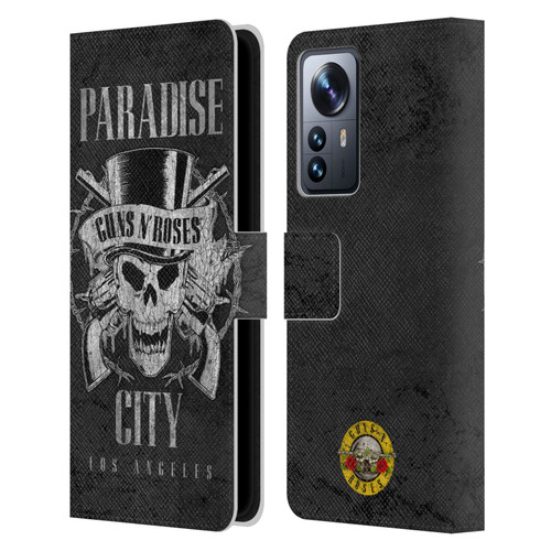 Guns N' Roses Vintage Paradise City Leather Book Wallet Case Cover For Xiaomi 12 Pro