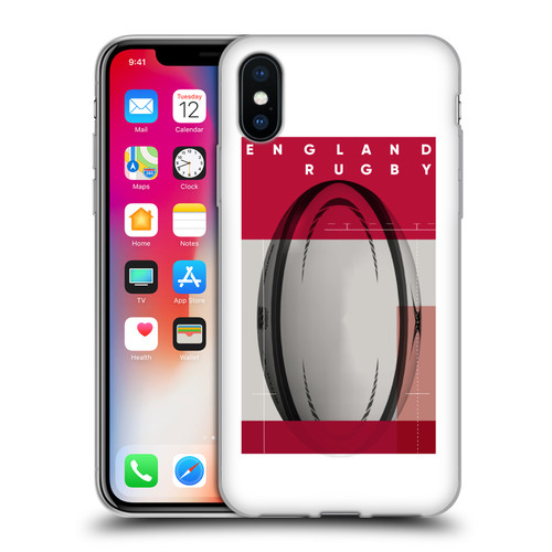 England Rugby Union First XV Ball Soft Gel Case for Apple iPhone X / iPhone XS