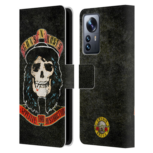 Guns N' Roses Vintage Stradlin Leather Book Wallet Case Cover For Xiaomi 12 Pro