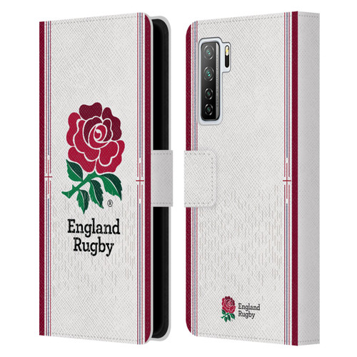 England Rugby Union 2023/24 Crest Kit Home Leather Book Wallet Case Cover For Huawei Nova 7 SE/P40 Lite 5G