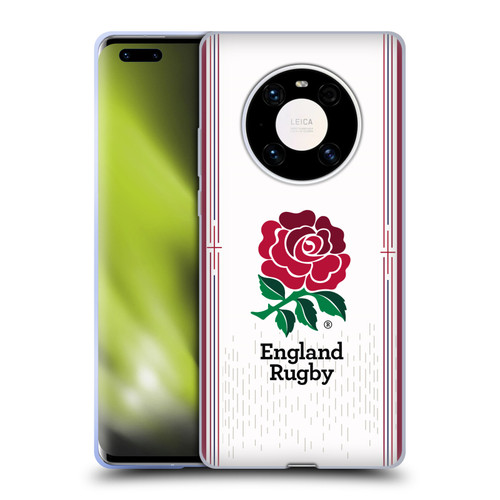 England Rugby Union 2023/24 Crest Kit Home Soft Gel Case for Huawei Mate 40 Pro 5G