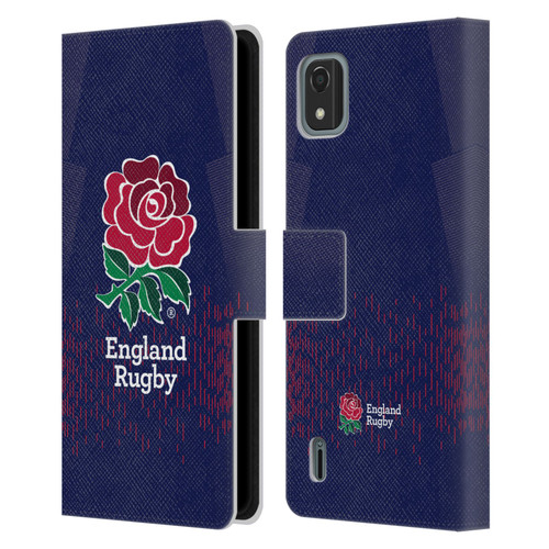 England Rugby Union 2023/24 Crest Kit Away Leather Book Wallet Case Cover For Nokia C2 2nd Edition