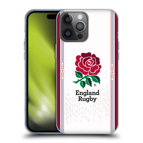England Rugby Union 2023/24 Crest Kit Home Soft Gel Case for Apple iPhone 14 Pro Max