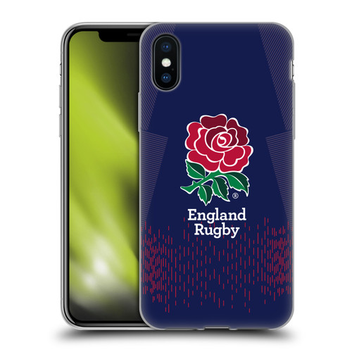 England Rugby Union 2023/24 Crest Kit Away Soft Gel Case for Apple iPhone X / iPhone XS