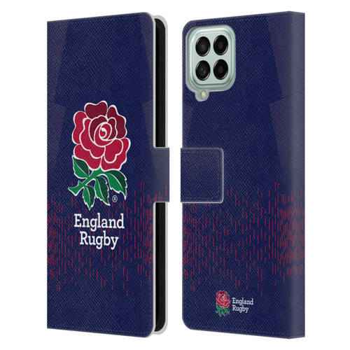 England Rugby Union 2023/24 Crest Kit Away Leather Book Wallet Case Cover For Samsung Galaxy M33 (2022)