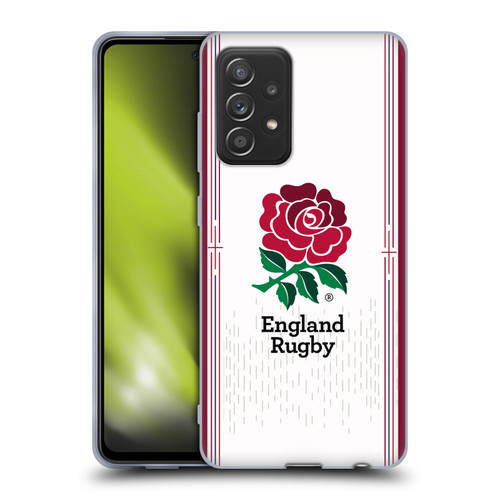 England Rugby Union 2023/24 Crest Kit Home Soft Gel Case for Samsung Galaxy A52 / A52s / 5G (2021)
