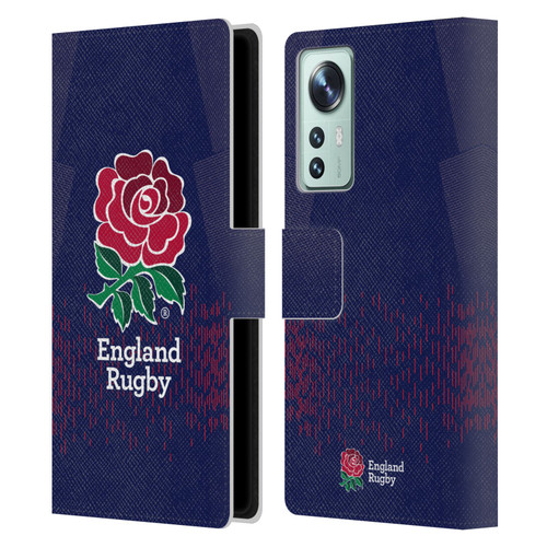 England Rugby Union 2023/24 Crest Kit Away Leather Book Wallet Case Cover For Xiaomi 12