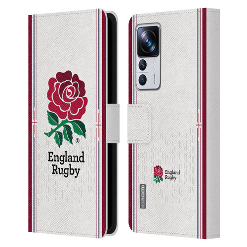 England Rugby Union 2023/24 Crest Kit Home Leather Book Wallet Case Cover For Xiaomi 12T Pro