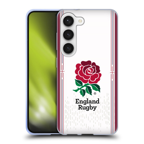England Rugby Union 2023/24 Crest Kit Home Soft Gel Case for Samsung Galaxy S23 5G