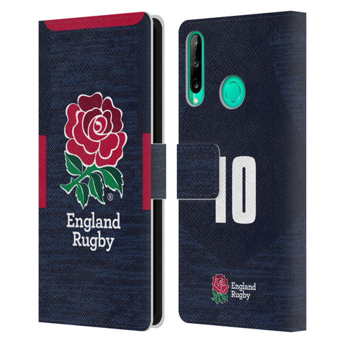 England Rugby Union 2020/21 Players Away Kit Position 10 Leather Book Wallet Case Cover For Huawei P40 lite E