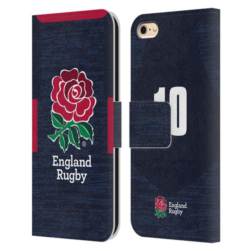 England Rugby Union 2020/21 Players Away Kit Position 10 Leather Book Wallet Case Cover For Apple iPhone 6 / iPhone 6s
