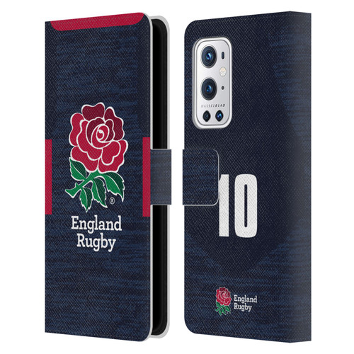 England Rugby Union 2020/21 Players Away Kit Position 10 Leather Book Wallet Case Cover For OnePlus 9 Pro