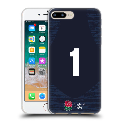 England Rugby Union 2020/21 Players Away Kit Position 1 Soft Gel Case for Apple iPhone 7 Plus / iPhone 8 Plus