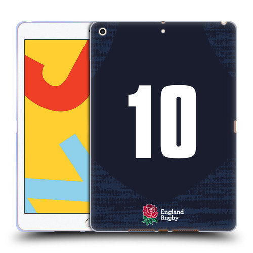 England Rugby Union 2020/21 Players Away Kit Position 10 Soft Gel Case for Apple iPad 10.2 2019/2020/2021