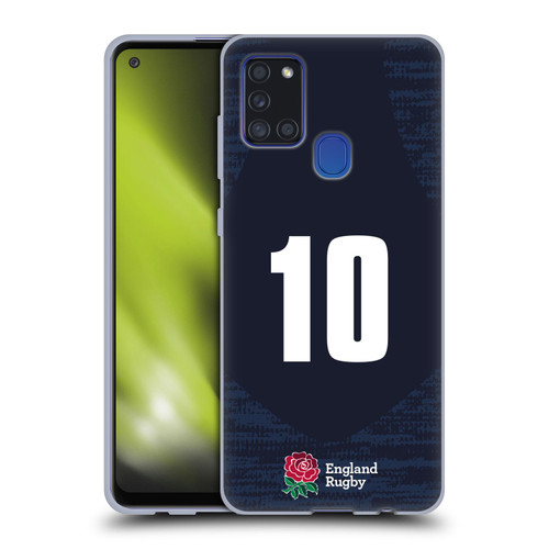 England Rugby Union 2020/21 Players Away Kit Position 10 Soft Gel Case for Samsung Galaxy A21s (2020)