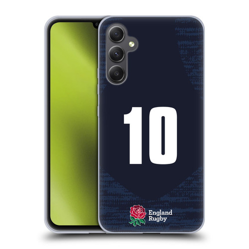 England Rugby Union 2020/21 Players Away Kit Position 10 Soft Gel Case for Samsung Galaxy A34 5G