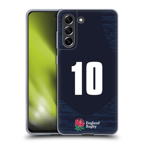 England Rugby Union 2020/21 Players Away Kit Position 10 Soft Gel Case for Samsung Galaxy S21 FE 5G