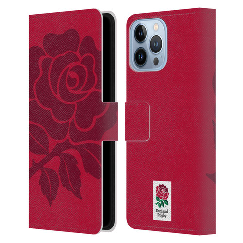 England Rugby Union 2016/17 The Rose Mono Rose Leather Book Wallet Case Cover For Apple iPhone 13 Pro Max